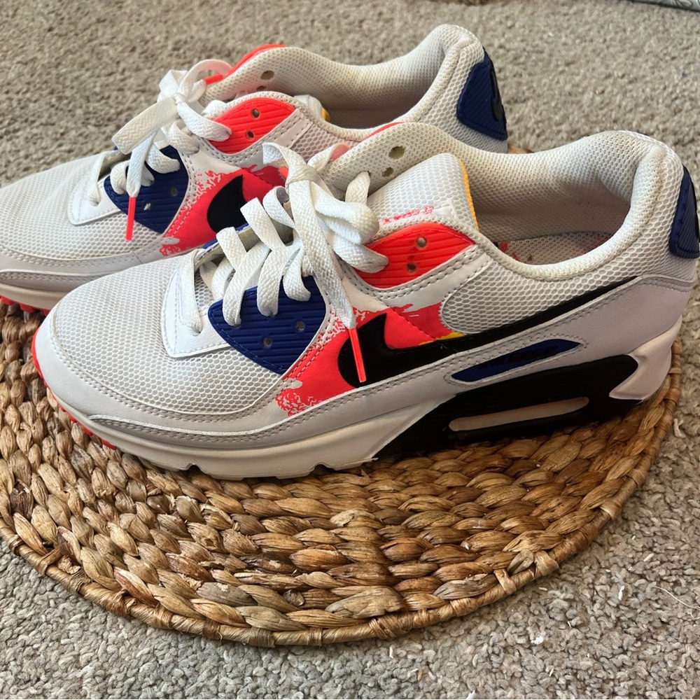 Womens Nike Air Max Sneakers Brushstroke Pack Sneakers White 10.5